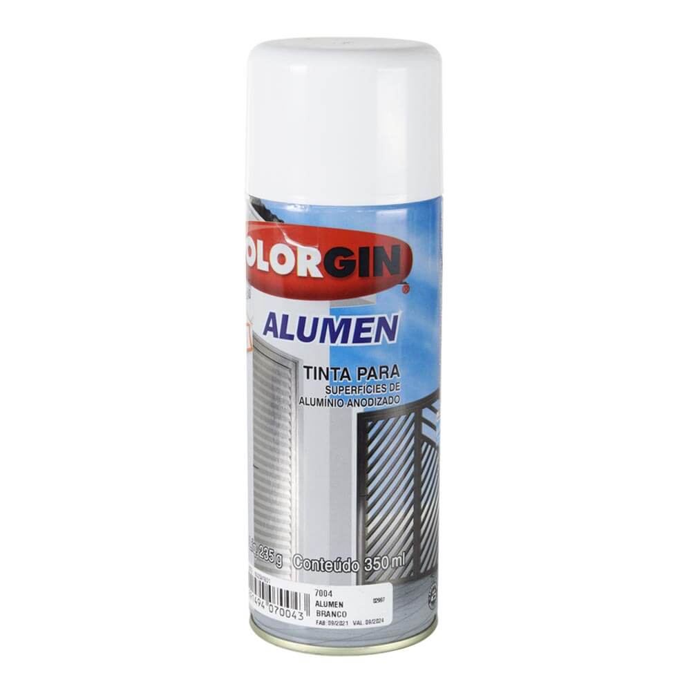 Tinta Spray Colorgin Alumen 350ML Branco - ebbamoveis