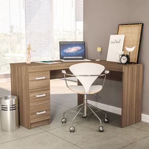 Mesa-de-escritorio-Fenix-3-gavetas-Politorno-Castanho