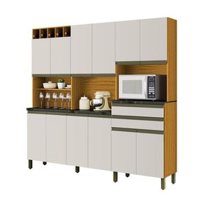 Cozinha-Compacta-Com-12-Portas-2-Gavetas-100--Mdf-Malbec-Pri
